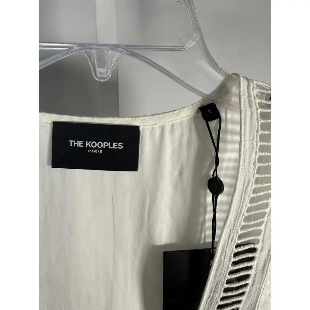 The Kooples Ladder Trim Cotton Lace Dress US Size Medium / FR 2 NWT $345 - Picture 7 of 10